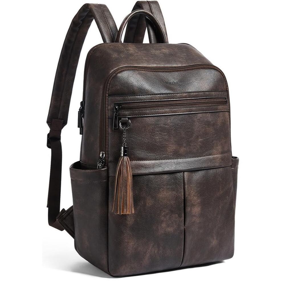 Leather Laptop Backpack for Women Crossbody Bags for Women for Travel Trendy